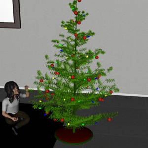 Lily and a Christmas Tree